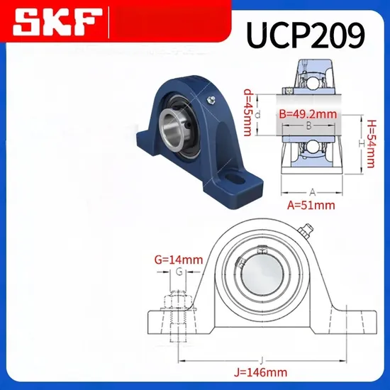 Pillow Block Bearing UCP312 with Spherical Raceway for High-Speed Corrosion-Resistant Machinery - Image 5