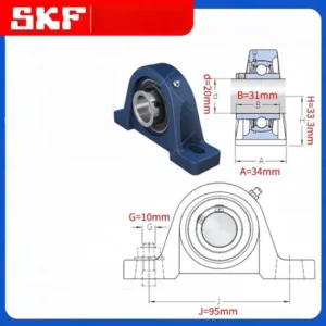 Pillow Block Bearing UCPX05 Corrosion Resistant for High Temperature Industrial Use