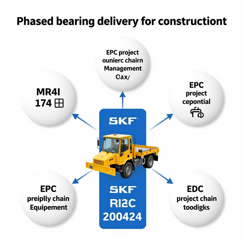 Phased bearing delivery for construction equipment