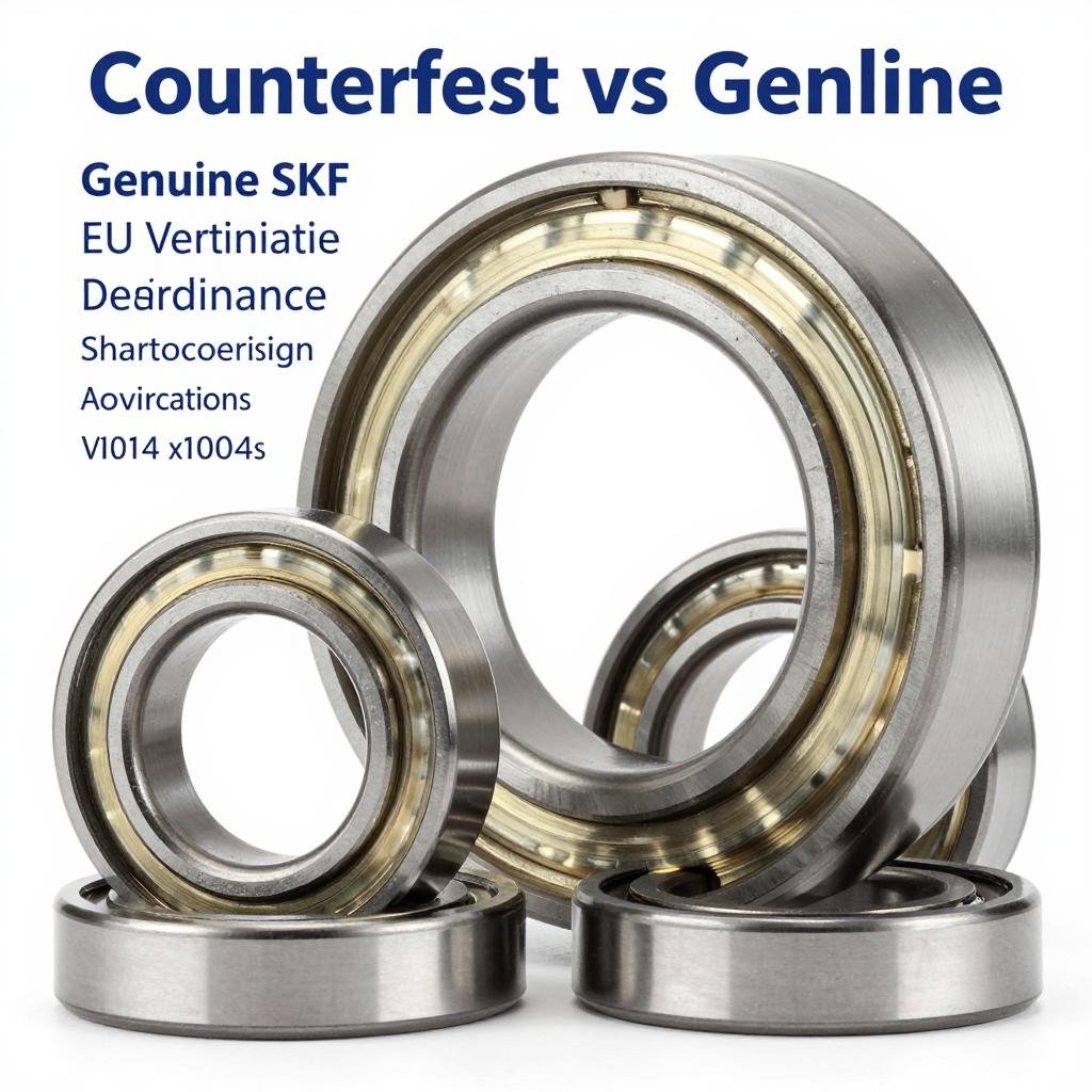 Counterfeit vs genuine SKF bearing comparison